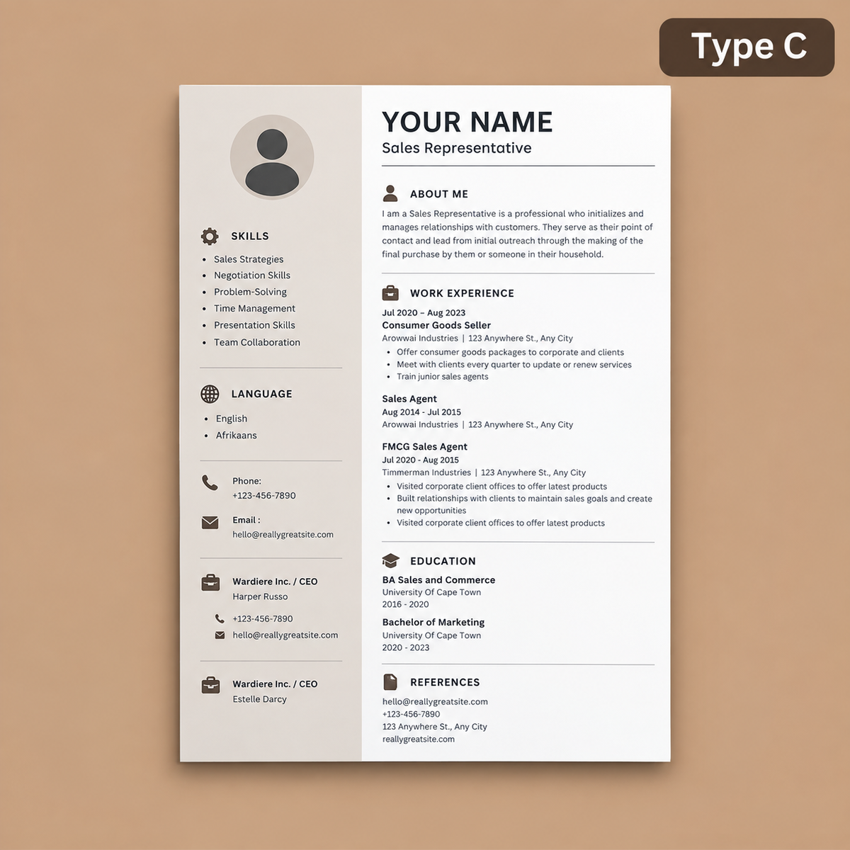 ProForms SA™ Professional CV