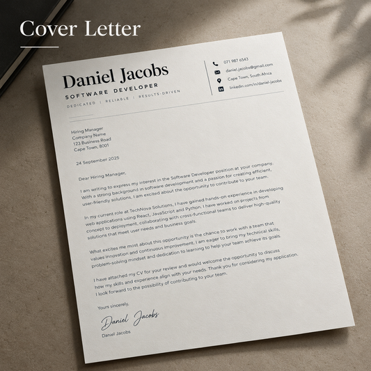 ProForms SA™ Professional Cover Letter
