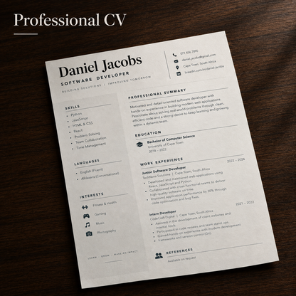 ProForms SA™ Professional CV